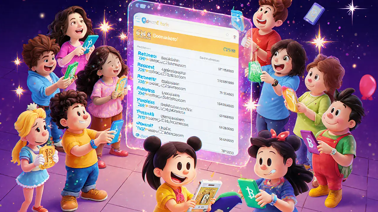 Personajes Disney completan tareas de airdrop con hologramas y dispositivos.