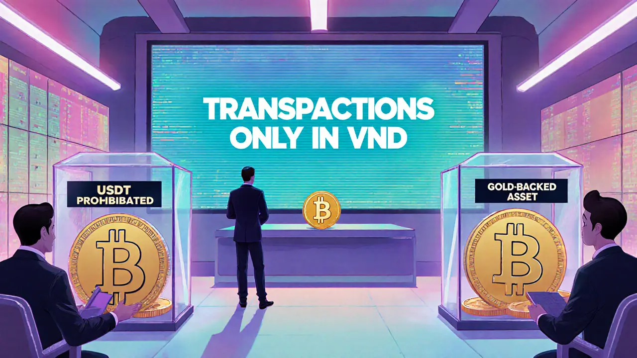 Un piso de negociación de criptomonedas convertido en oficina burocrática con monedas prohibidas encerradas.