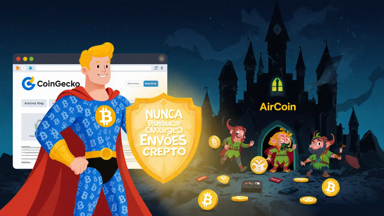 Un héroe protege proyectos legítimos de un castillo de estafas que se derrumba.