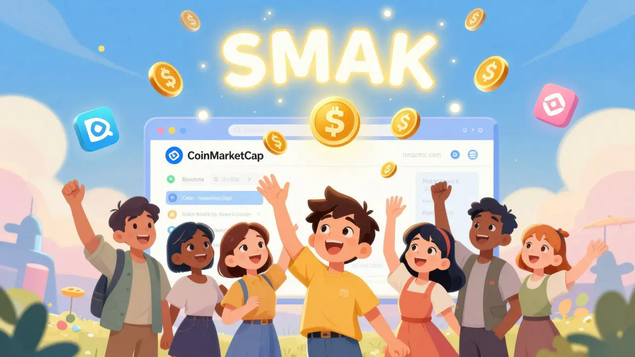 SMAK X CoinMarketCap Airdrop 2021: Qué fue, cómo funcionó y por qué el token hoy vale casi nada