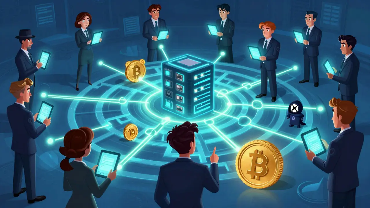 Un equipo internacional rastrea transacciones cripto en un laberinto digital, con un servidor ruso en forma de oso escondido.