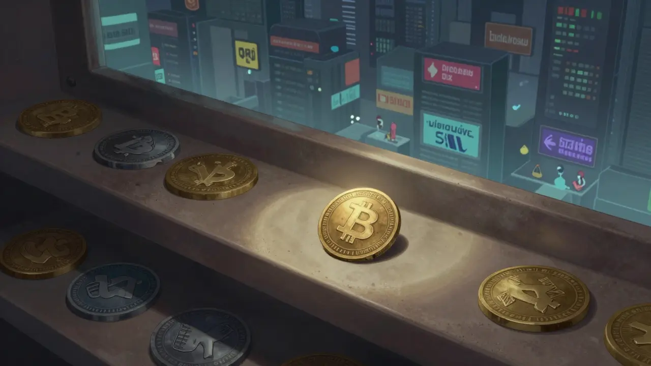 Un token LWA olvidado en una estantería digital mientras la red Sui brilla sin él.