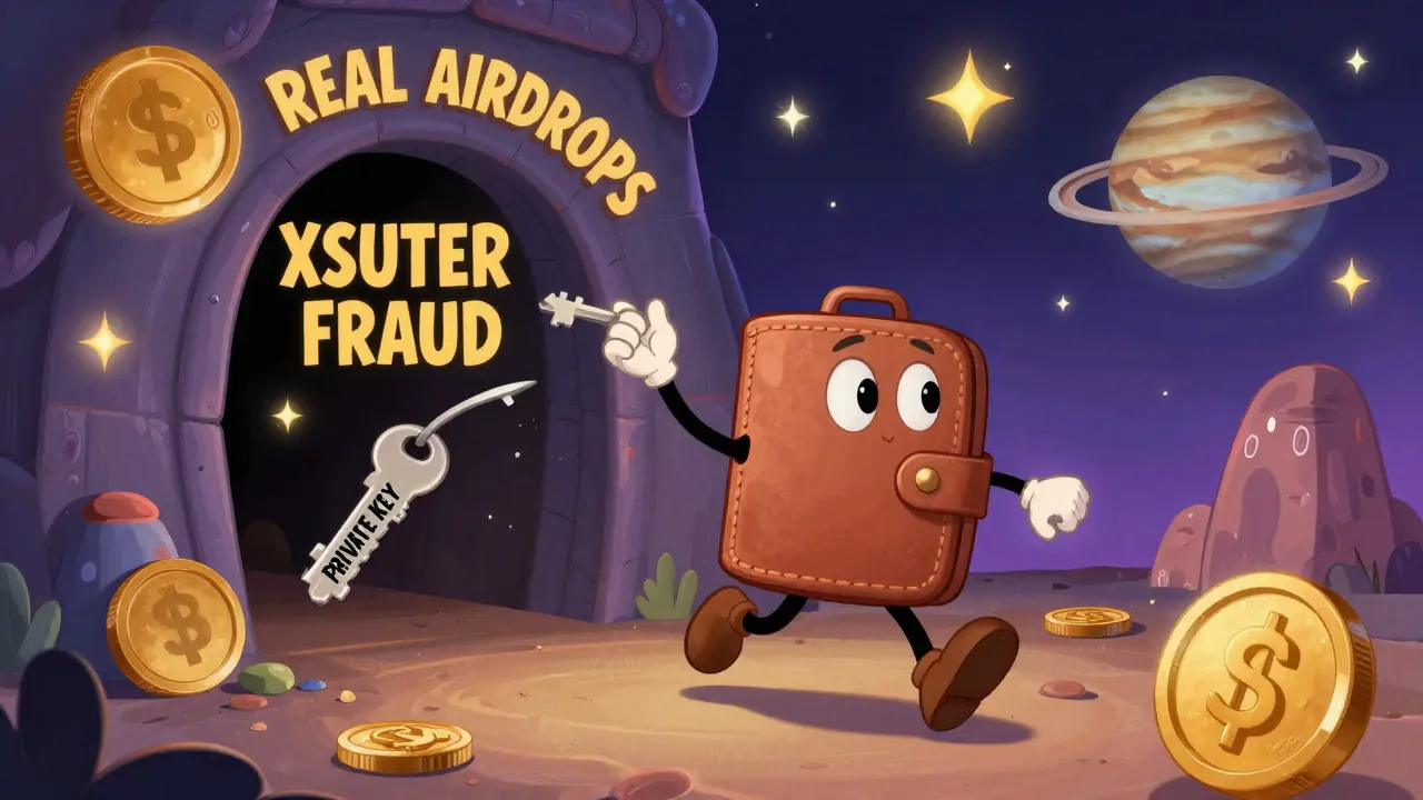 Una billetera héroica escapa de un portal de fraude hacia airdrops legítimos como Jupiter y Meteora.