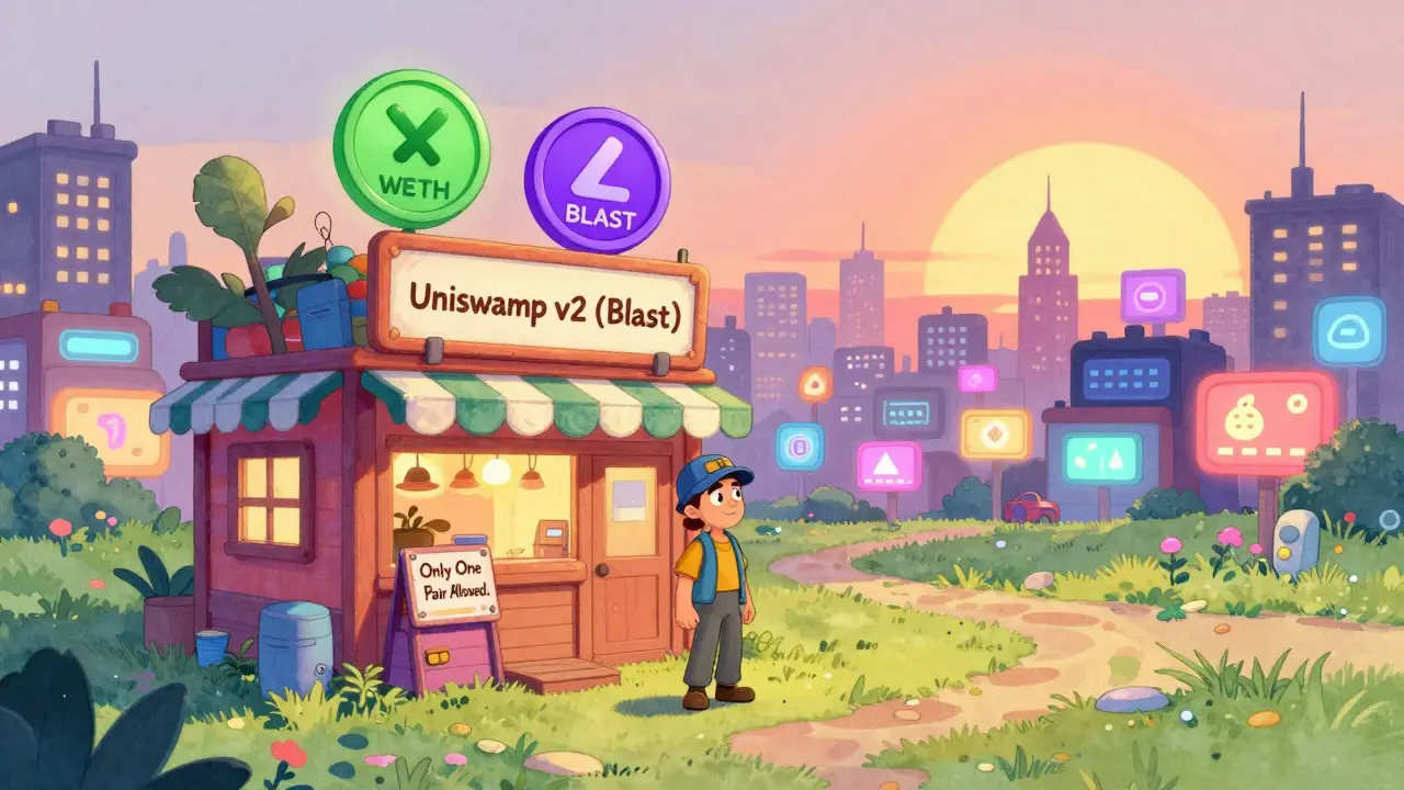 Revisión de Uniswap v2 (Blast): el intercambio descentralizado con solo un par de criptomonedas