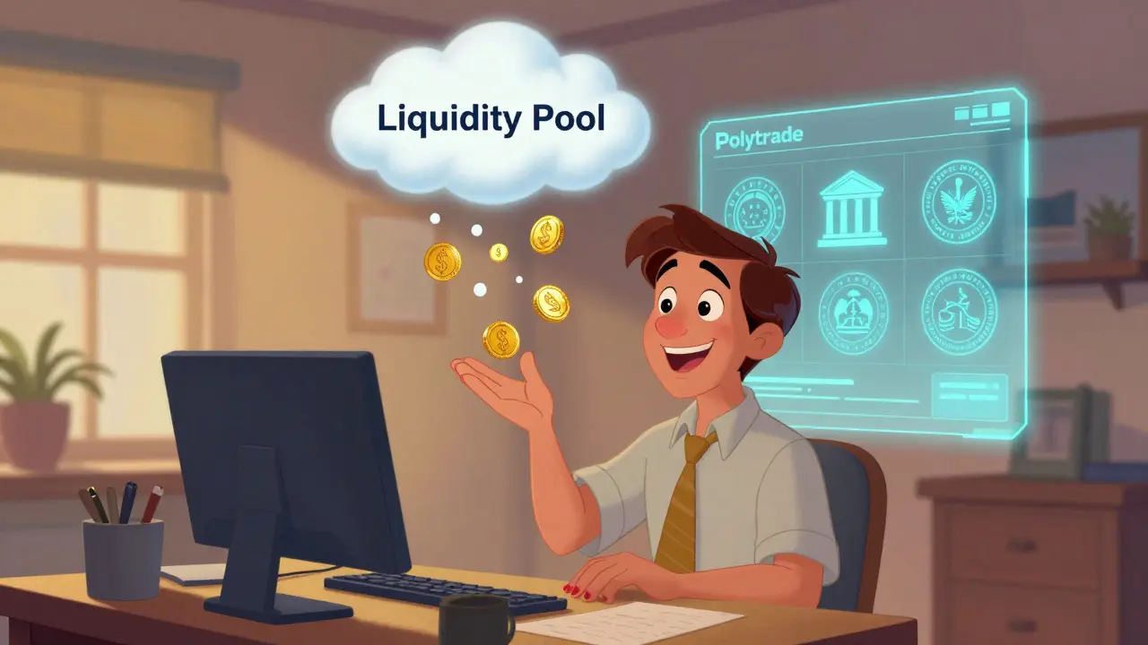 Un inversor recibe tokens digitales mientras se validan transacciones comerciales reales con oráculos bancarios y aduaneros.