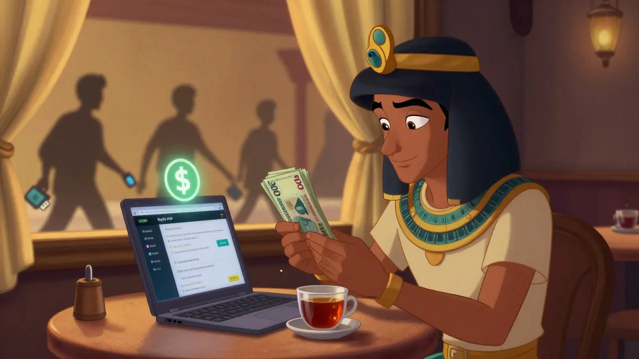 Cómo los egipcios negocian cripto en la sombra con métodos P2P