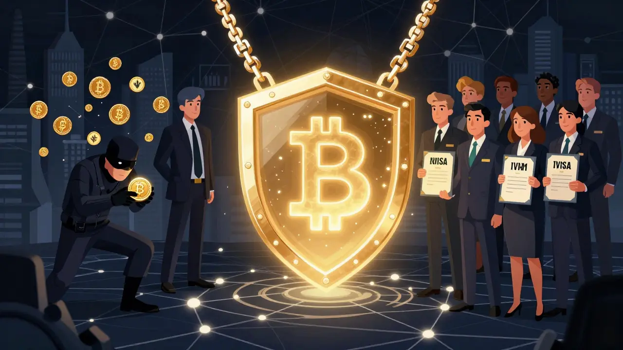 Un escudo de privacidad con pruebas de conocimiento cero ilumina el camino mientras reguladores enfrentan transacciones ilegales.