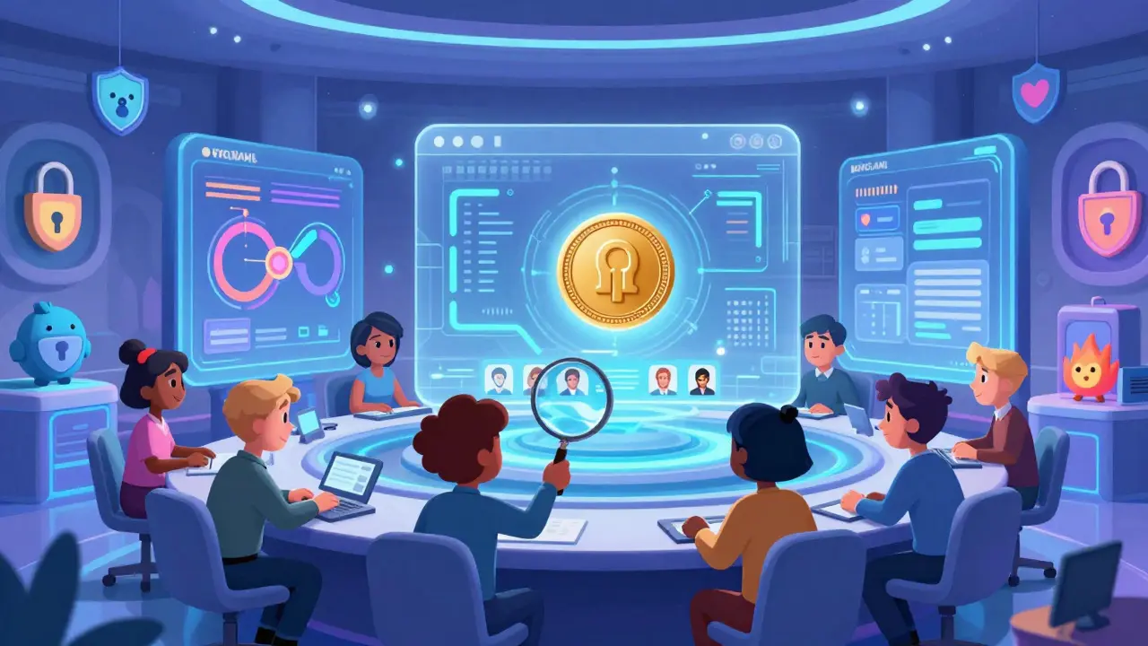 Personajes Disney verifican seguridad y datos en pantallas digitales de alta tecnología.