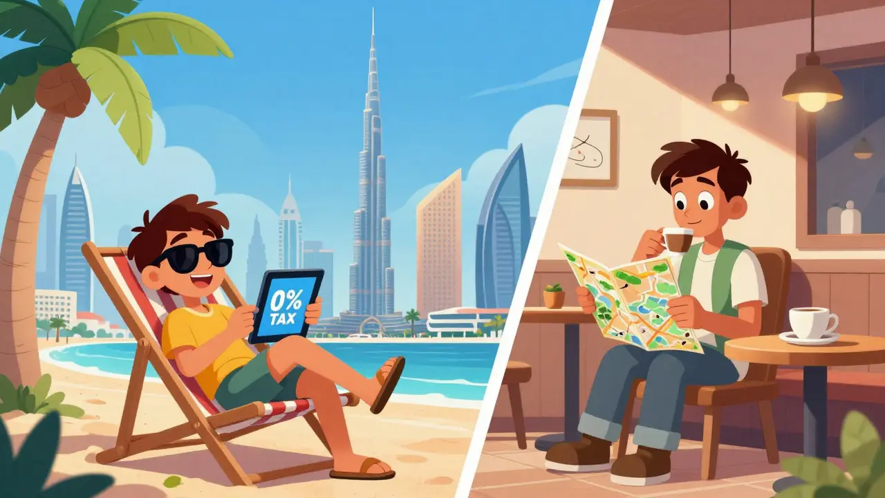 Escenas de estilo Disney mostrando vida en Dubái y Lisboa para optimizar impuestos