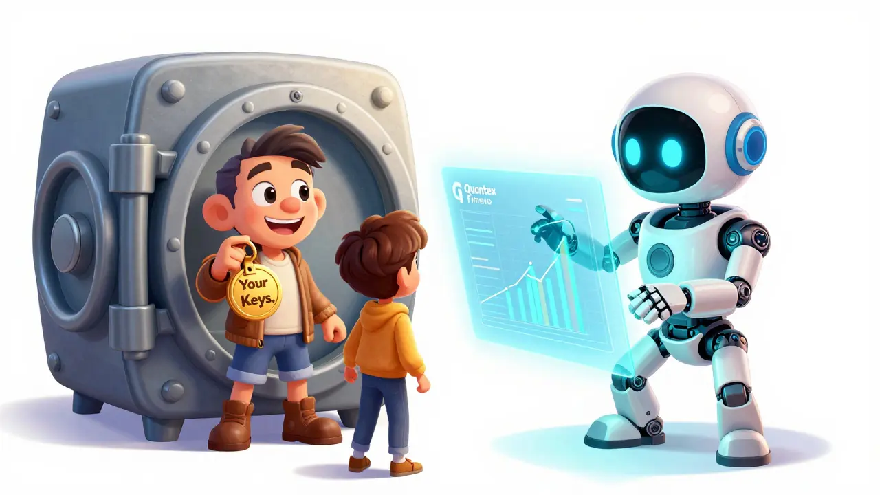Personajes amigables de estilo Disney representan seguridad no custodial e IA para trading como alternativas seguras